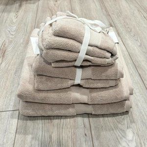 8 Pc Set UGG Pasha Moon Dust Beige Tan 2 Bath Towels, 2 Hand, 4 Washcloths